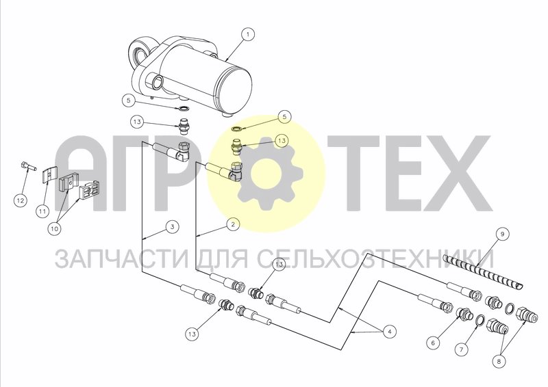 Чертеж HYDRAULICS TOP LINK