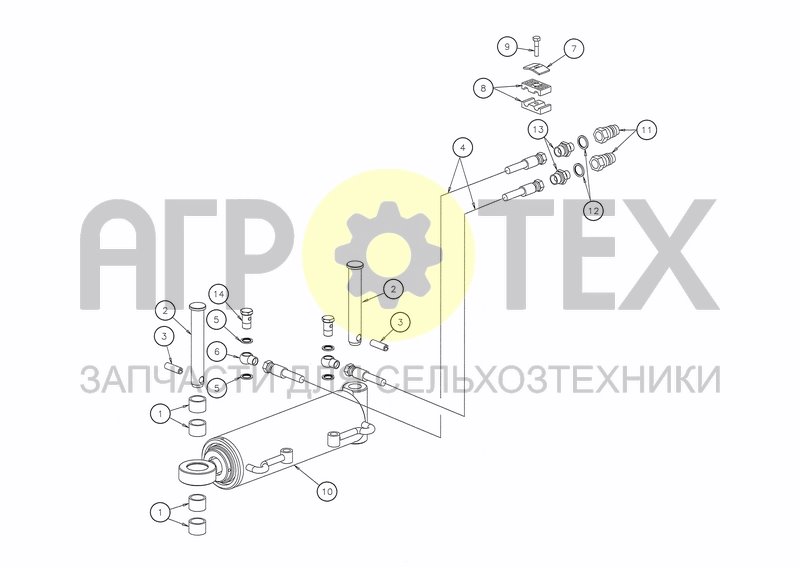 Чертеж HYDRAULICS FRONT FURROW WIDTH ADJUSTMENT ON LAND