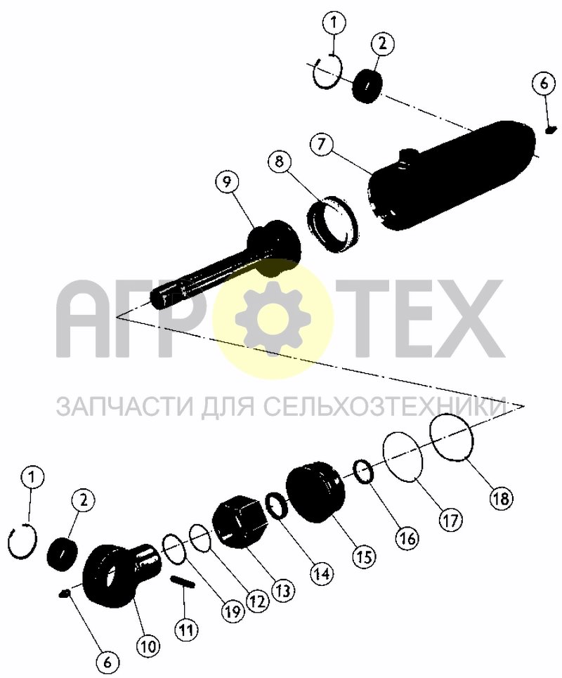 CYL. D90X150 (TURN-OVER HS-160) (BEF. 01.12.98) (№1 на схеме)