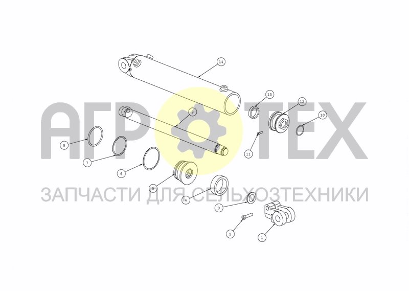 Чертеж CYLINDER D80X440 (TURN-OVER) (FROM 01.04.98)