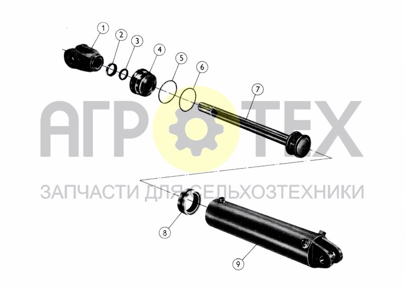 Чертеж CYLINDER D100X440 (TURN-OVER) (BEFORE 01.04.98)