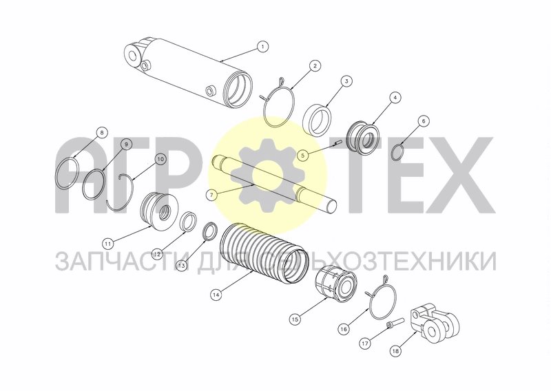 Чертеж CYLINDER D80X200 (FROM 01.03.99)