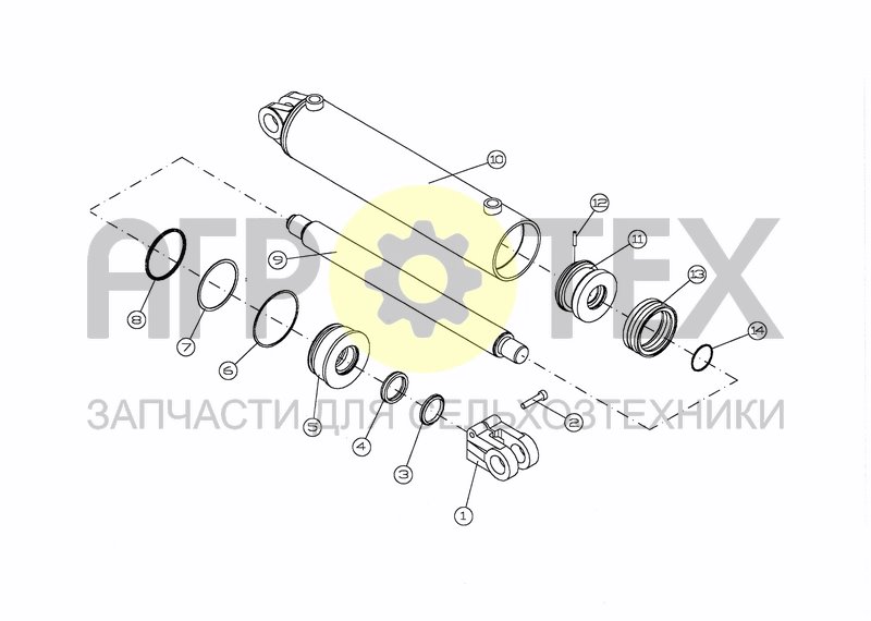 Чертеж CYLINDER D100X400 (FROM 01.03.99)