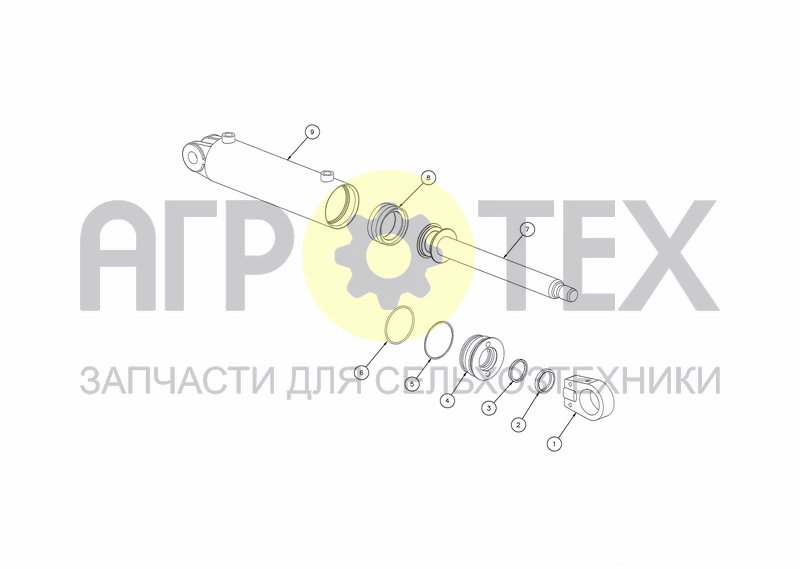 Чертеж CYLINDER D80X240 (SUPPORT)