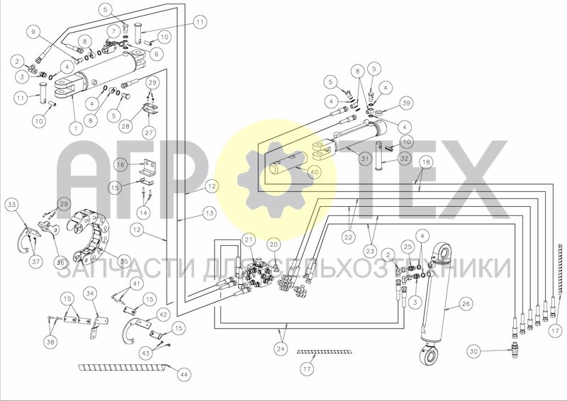 Чертеж HYDRAULICS HS-200 + SEQ.MEM & FRONT F. (FR. 01.00)