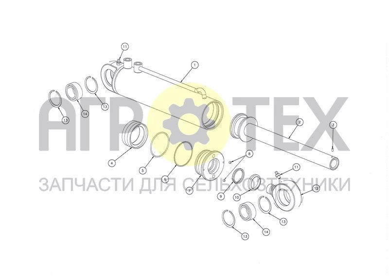 CYLINDER D80X300 (TURN-OVER) (№11 на схеме)