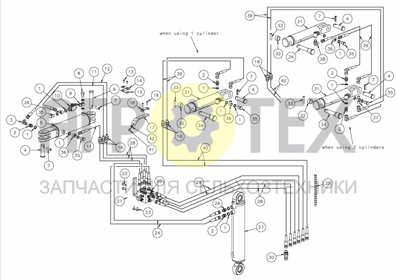 HYDRAULICS HS-300 + SEQ.MEM & FRONT F. (FR. 04.00) (№42 на схеме)