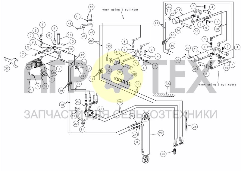 Чертеж HYDR. HS-300 + AUTO. ALIGN & FRONT FURR. ADJ.