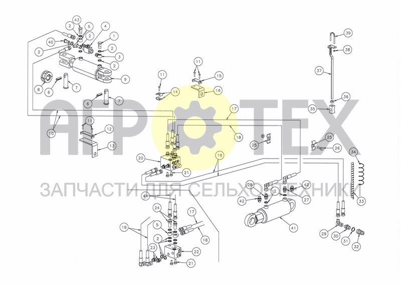 Чертеж HYDRAULICS HS-110 + SEQUENCE & TURN-OVER VALVE