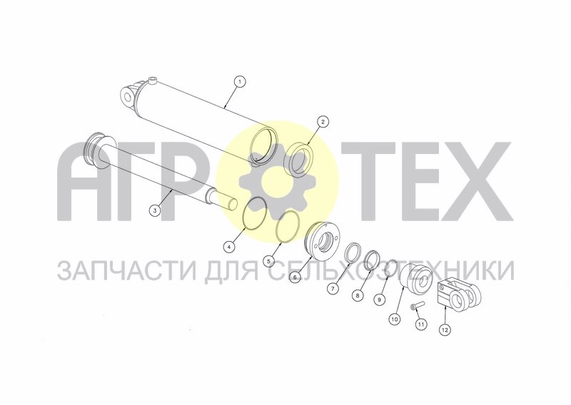 Чертеж CYLINDER D100X400 + STOP (01.10.00 - 01.06.04)