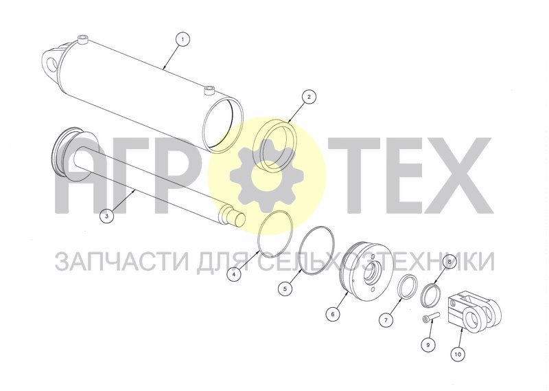 Чертеж CYLINDER D125X400 (FROM 01.01.01)