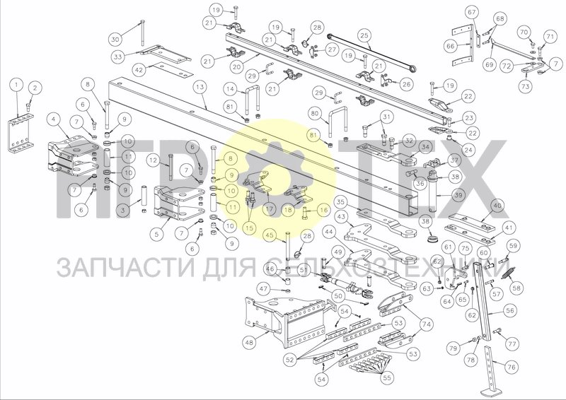 FRAME AND FRONT SECTION LS-200 (№19 на схеме)
