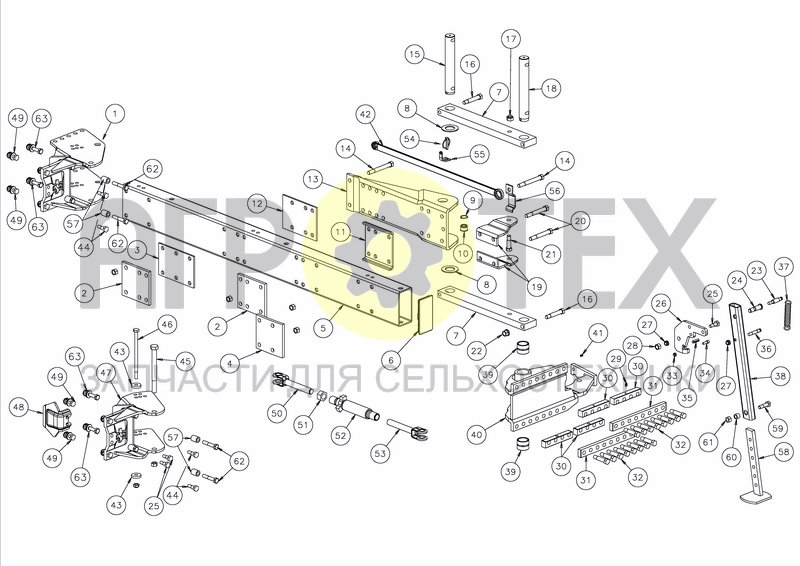 FRAME ED-HD-200, 3-5 FURROWS (№41 на схеме)