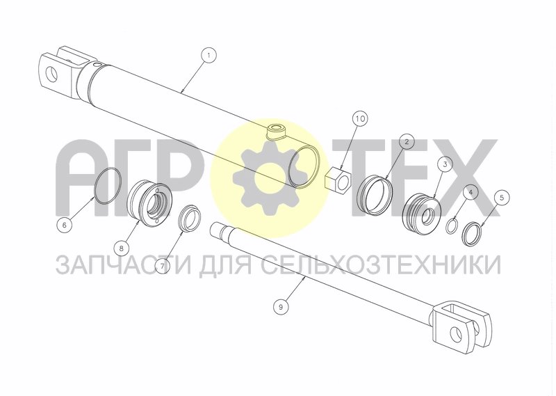 Чертеж CYLINDER D63-D32X670+400 (KK300803)