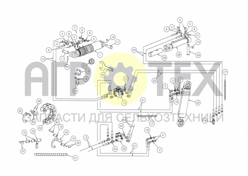 Чертеж HYDRAULICS HS-200 + SEQUENCE AND TURN-OVER VALVE