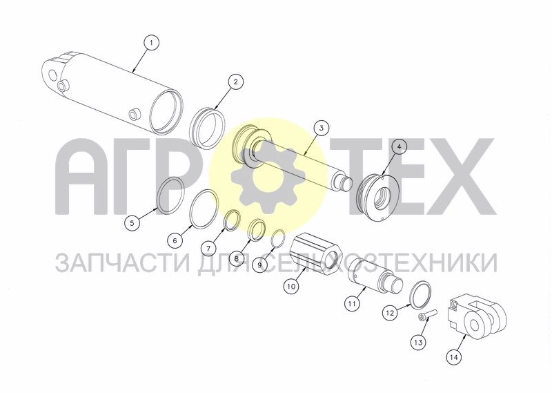 Чертеж CYLINDER D90X520