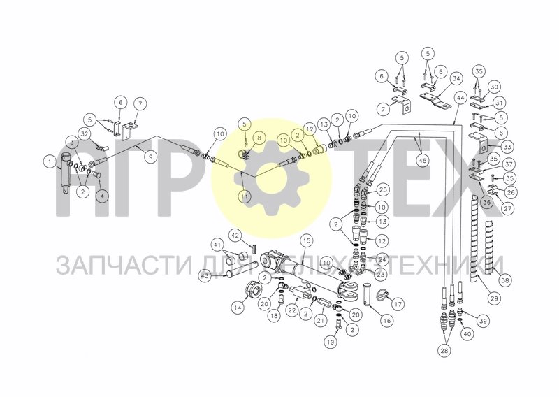 Чертеж PACKER ARM - HYDRAULICS