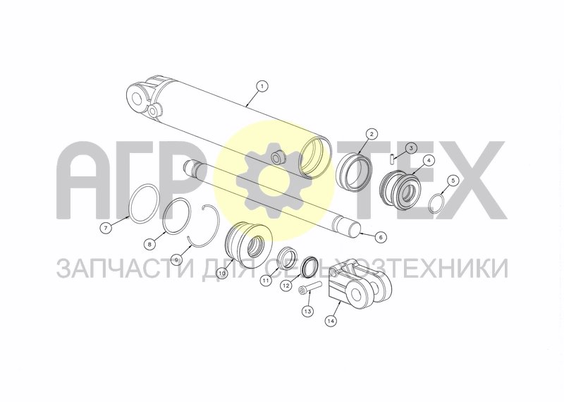 Чертеж CYLINDER D75X300