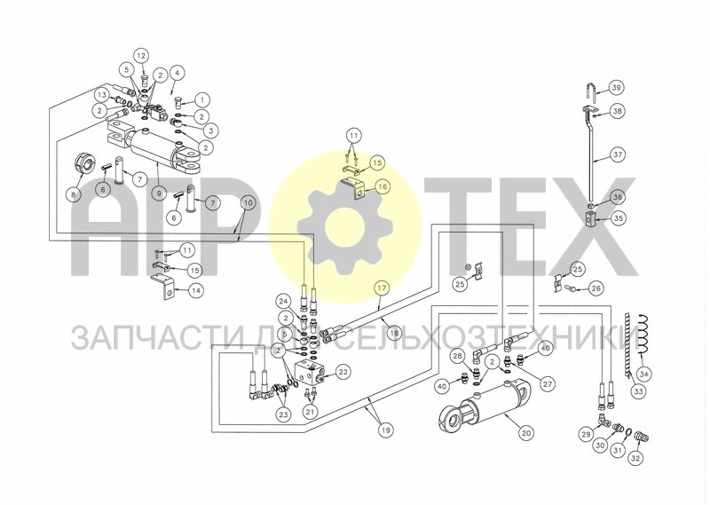 Чертеж HYDRAULICS HS-110 W/ALIGNMENT ( FROM 01.06.94 )