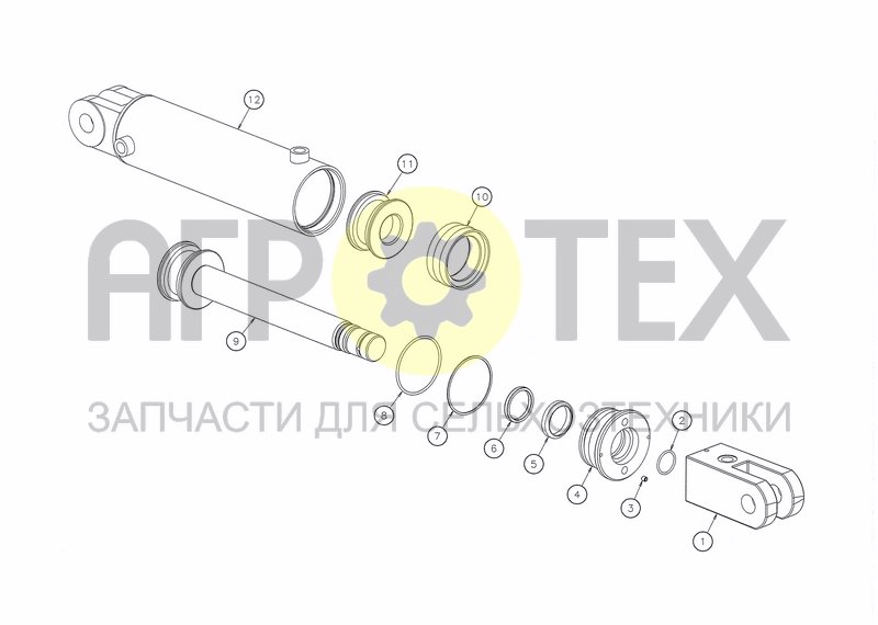 CYLINDER D80-D40X520+200 MEMORY (KK354502) (№4 на схеме)