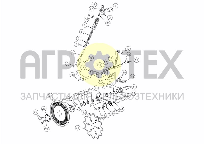 DISC COULTER HD 20&22 - SPRING LOADED HD-BEAM (№21 на схеме)