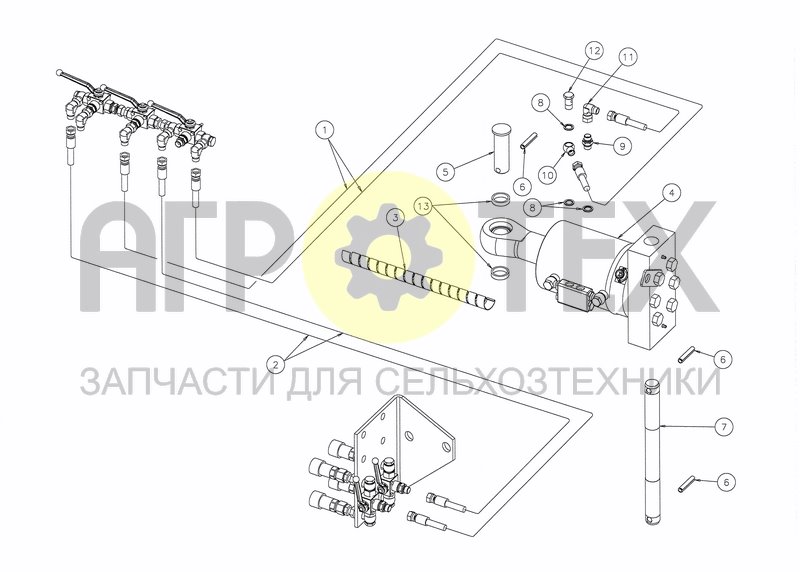 Чертеж HYDRAULICS WORKING WIDTH