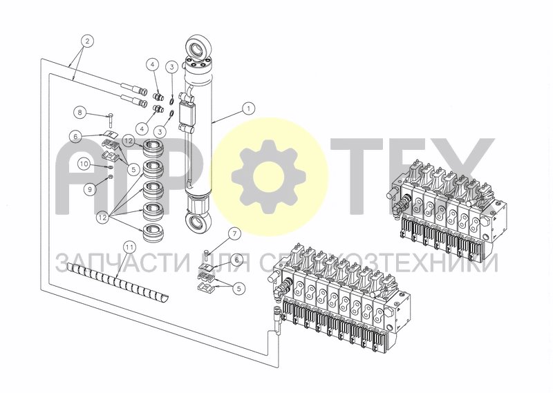 HYDRAULICS FRONT WHEELS (№9 на схеме)