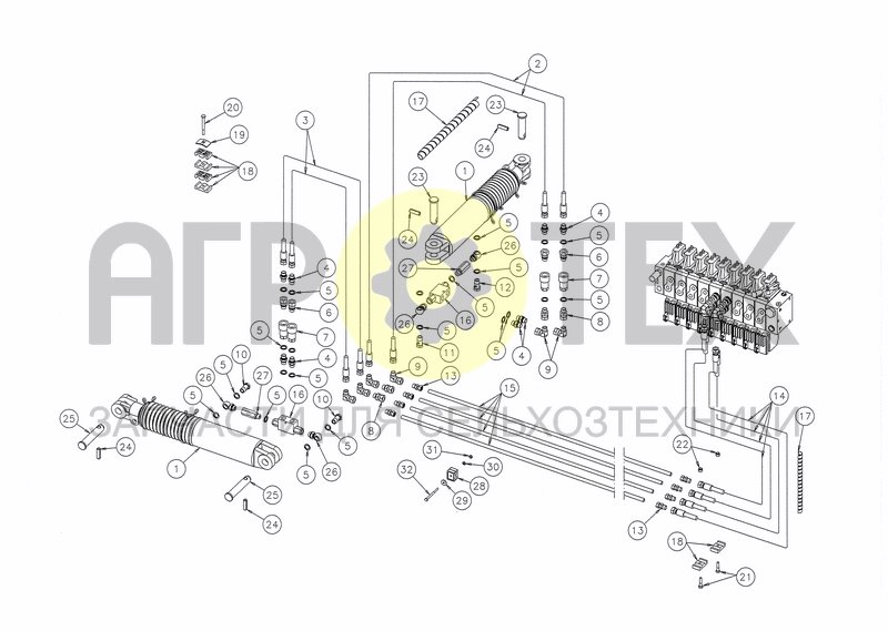 HYDRAULICS S-ARM PT/RT (№22 на схеме)