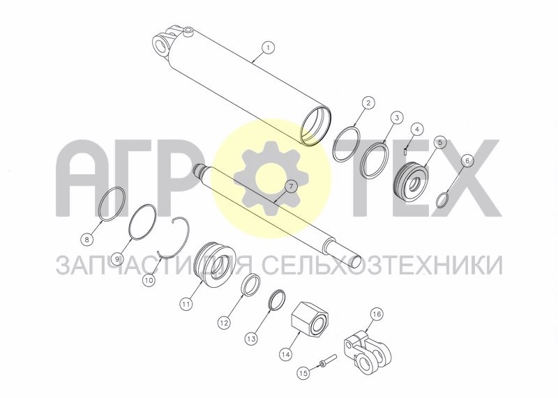 Чертеж CYLINDER D100X400 + STOP (FROM 01.06.04)