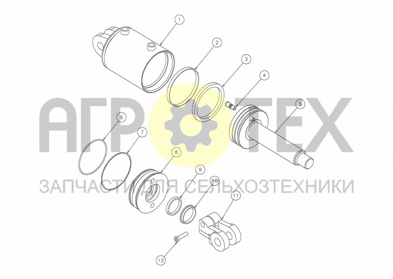 Чертеж CYLINDER D125X73 (MASTER)