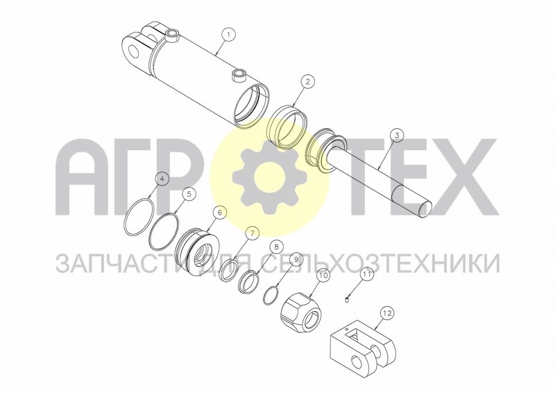 Чертеж CYLINDER D75X130