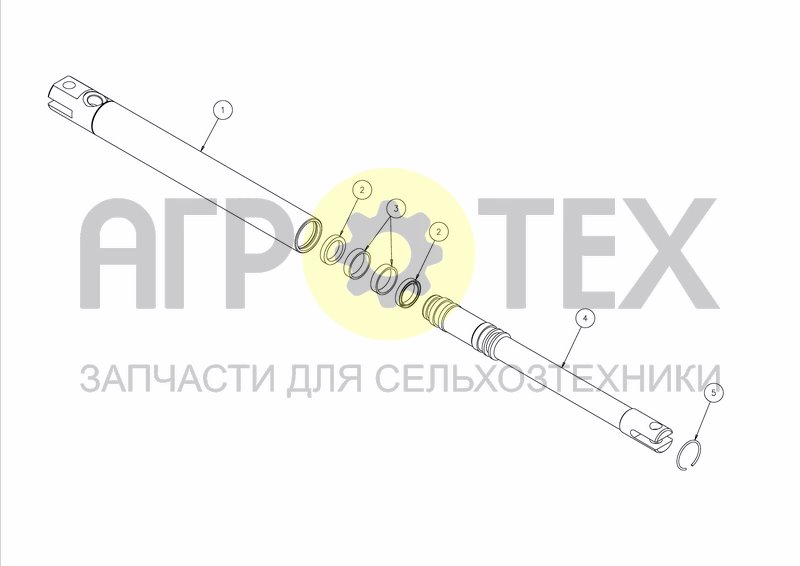 Чертеж CYLINDER D40 - D32 X 510 + 215