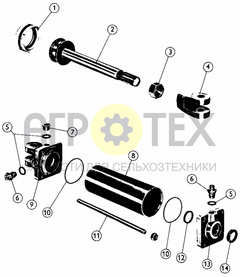 Чертеж CYLINDER D100X400 (BEFORE 01.01.97)