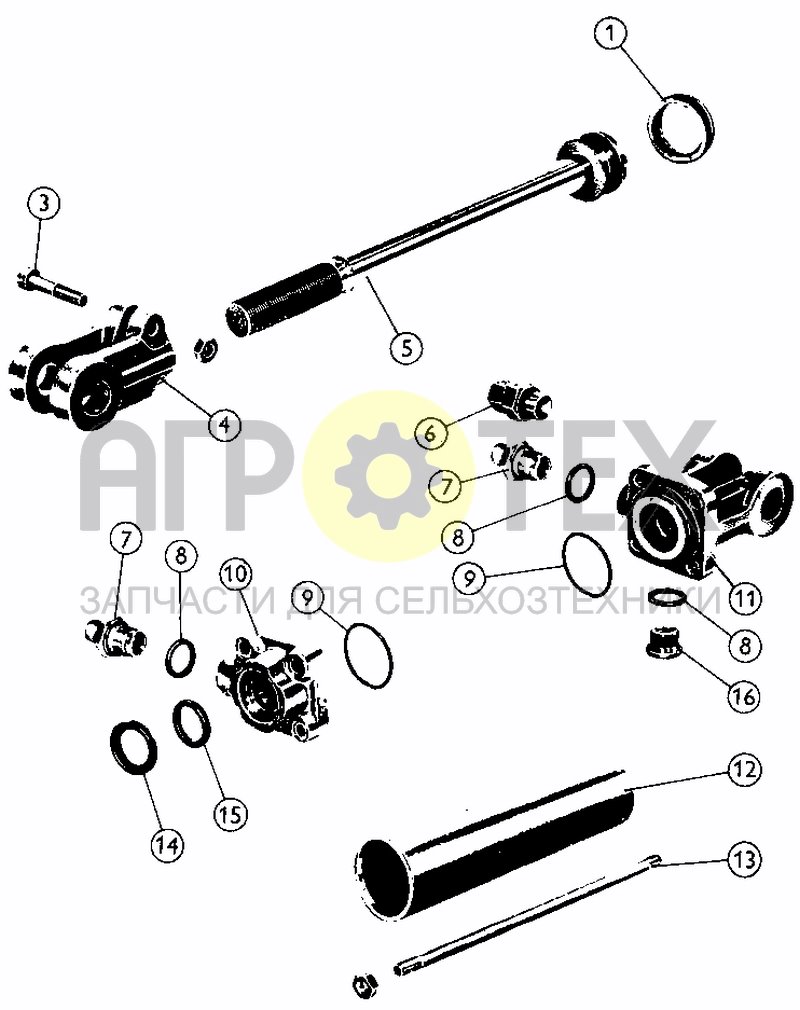 Чертеж CYLINDER D50-D28X520+200(KK352300)