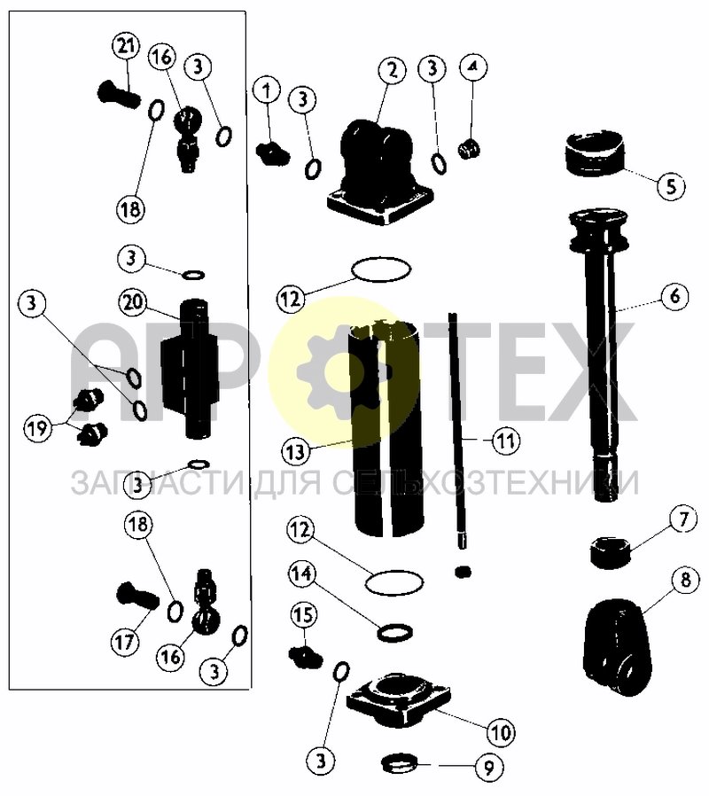 Чертеж CYLINDER D75X200 (BEFORE 01.08.96)