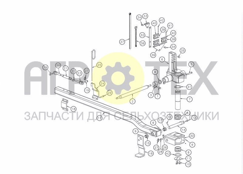 HEADSTOCK + DRAGBAR (BEFORE SERIAL NO PB1515) (№35 на схеме)