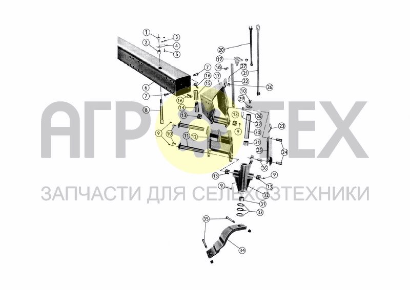 MAIN FRAME ( FRONT PART DEPTH WHEEL ) (№10 на схеме)