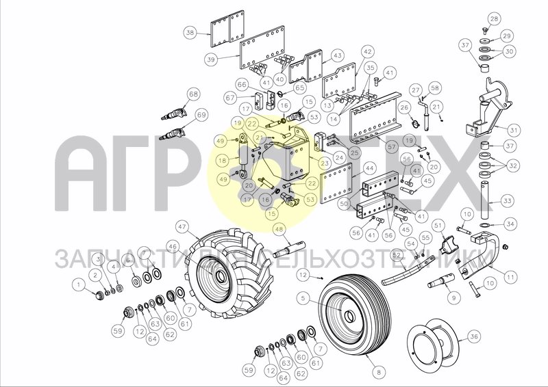 DEPTH/TRANSPORT WHEEL 87 (№46 на схеме)