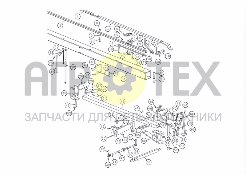 FRONT PARTS BB (200X200 TUBE; BEFORE 24.10.94) (№45 на схеме)
