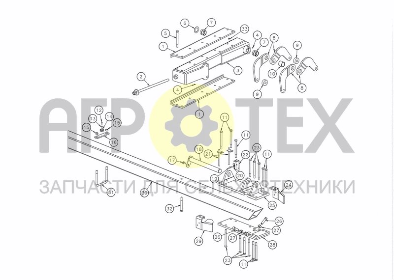 TURN-OVER SECTION 4-6 FURROW PB (BEF. SER PB1392) (№17 на схеме)