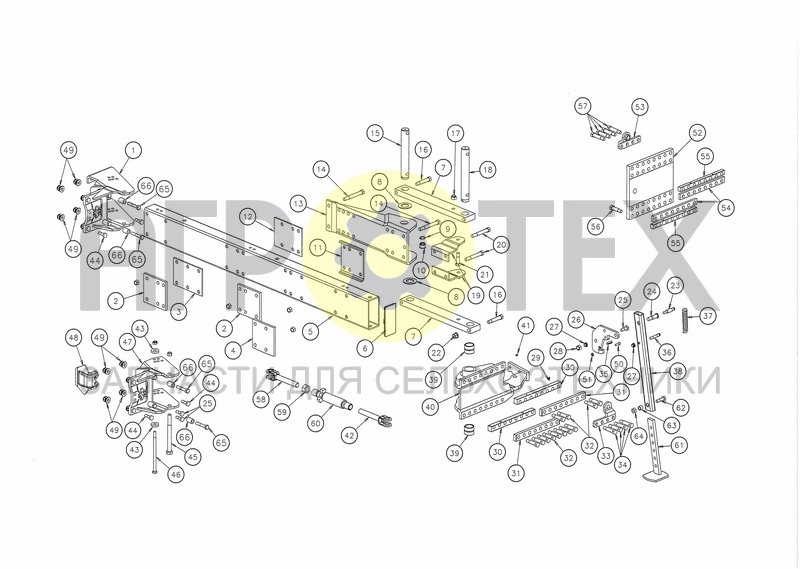 FRAME ED-HD-160 / 240, 3-5 FURROWS (№27 на схеме)