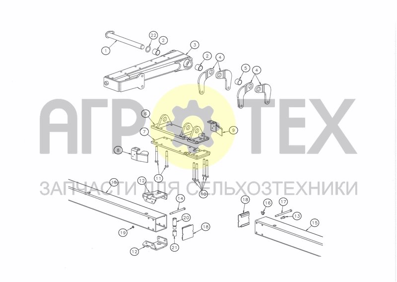 PARTS 7 & 8 FURROW, 200 X 200 TUBE (PB1155 - 2035) (№13 на схеме)