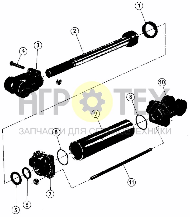 Чертеж CYLINDER D75X200 (BEFORE 01.07.96)