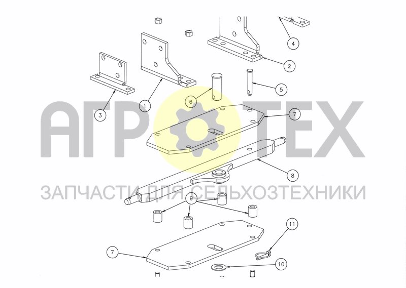 Чертеж CROSS SHAFT HS-110 & 160