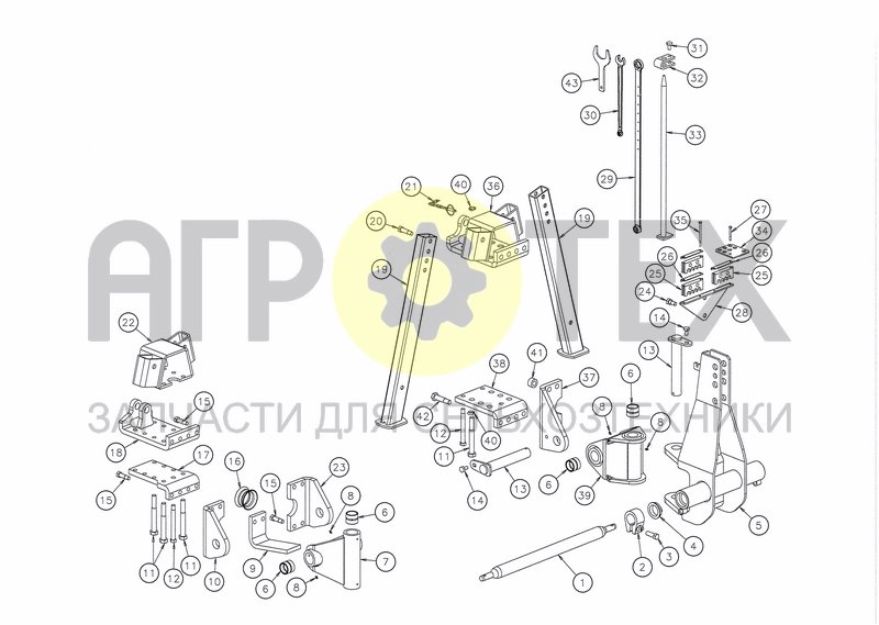 FRONT, FRONT PART FOR PX/RX, 6 - 8 FURROW (№8 на схеме)