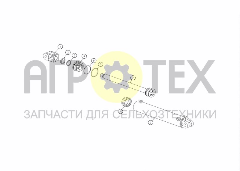 Чертеж CYLINDER D80X440 (TURN-OVER) (BEFORE 01.04.98)