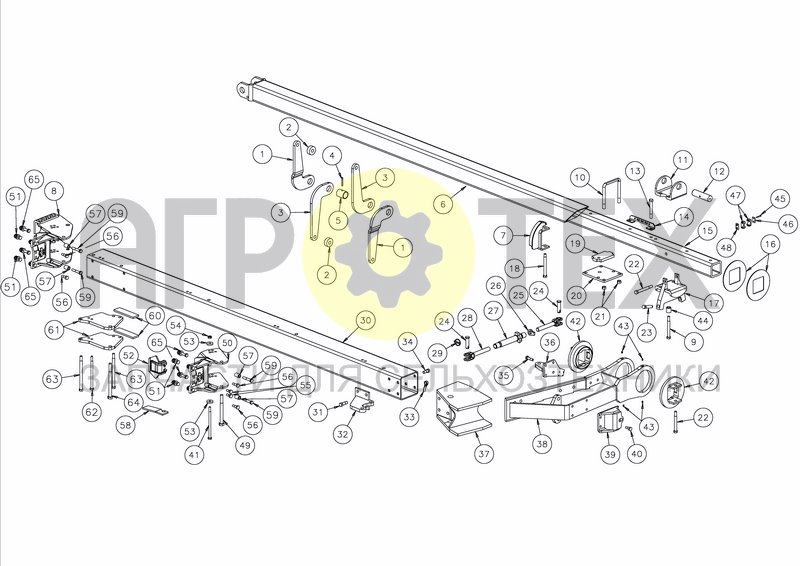 FRONT & REAR FRAME PX/RX, 6 - 8 FURROW (№34 на схеме)