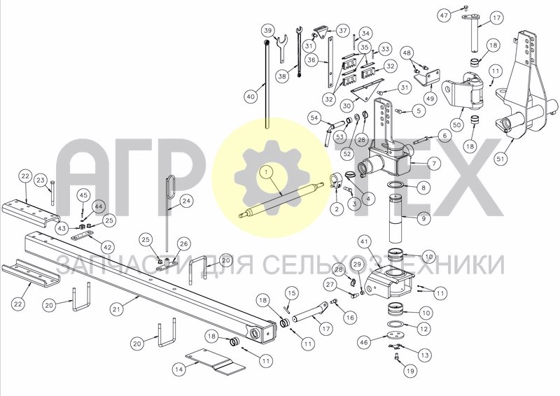 HEADSTOCK + DRAGBAR (FROM SERIAL NR. PB1515) (№11 на схеме)