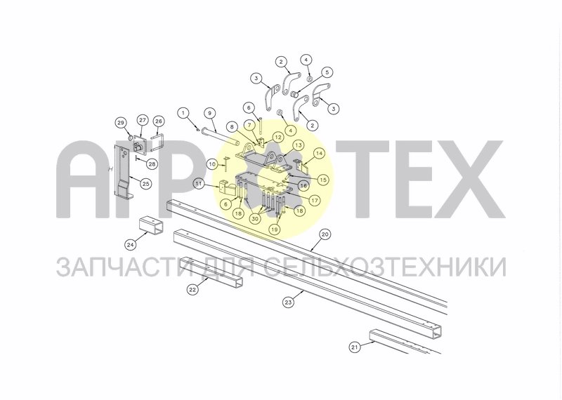 TURN-OVER SECTION 4-8 FURROW (FROM SERIAL PB1392) (№16 на схеме)