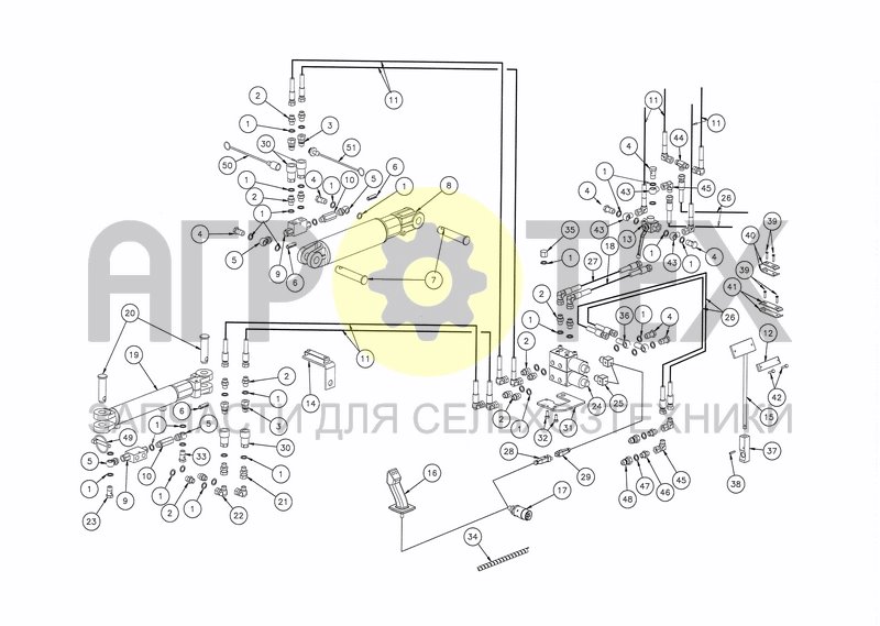 Чертеж HYDRAULICS S-ARM HS-160